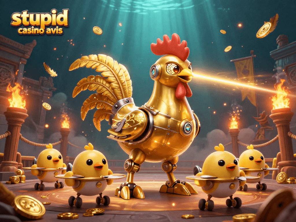 Vérifiez les avis sur Stupid Casino à travers une illustration dynamique et colorée du jeu.